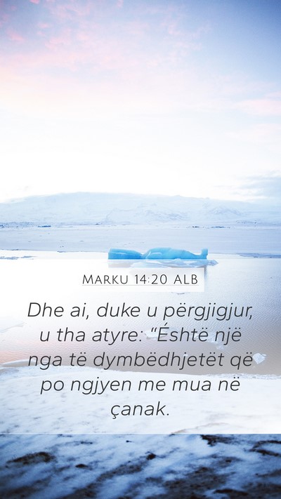 Marku 14:20 ALB Bible Verse Image