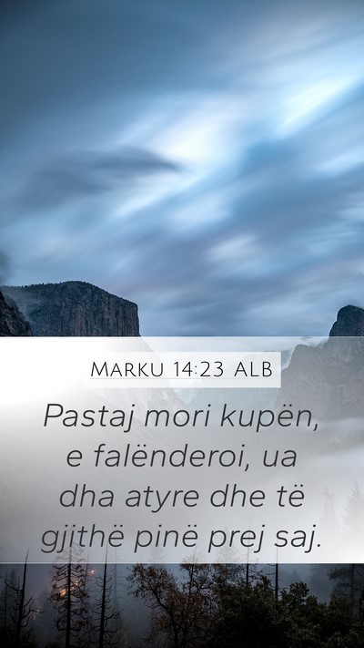 Marku 14:23 ALB Bible Verse Image