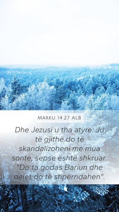 Marku 14:27 ALB Bible Verse Image