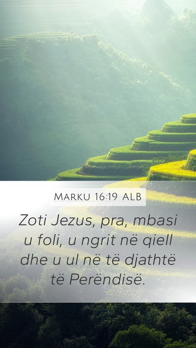 Marku 16:19 ALB Bible Verse Image