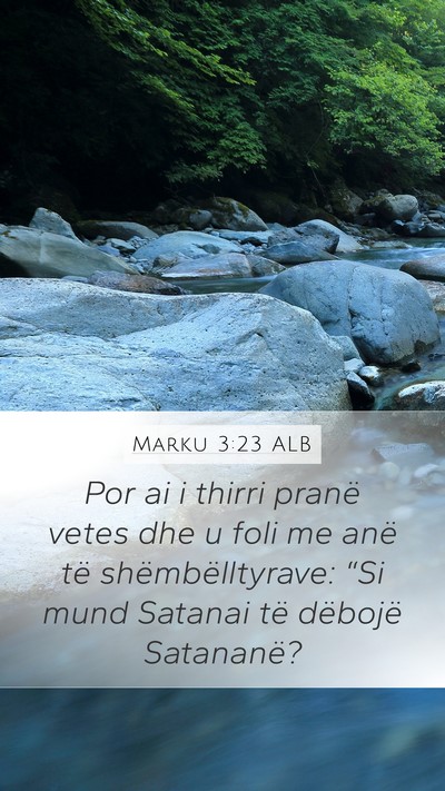 Marku 3:23 ALB Bible Verse Image