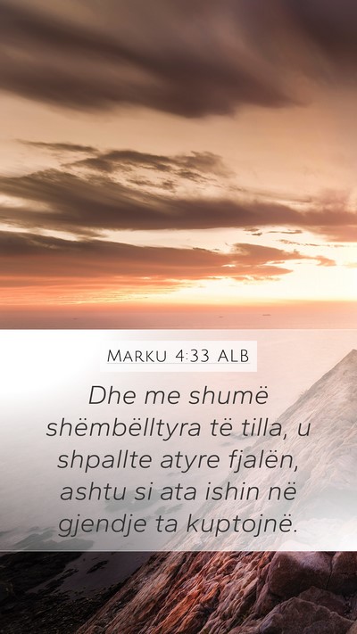 Marku 4:33 ALB Bible Verse Image