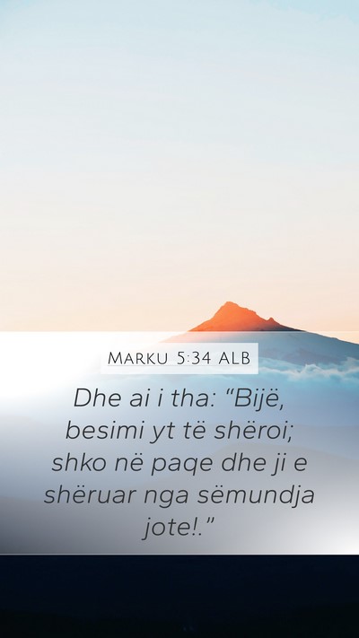 Marku 5:34 ALB Bible Verse Image