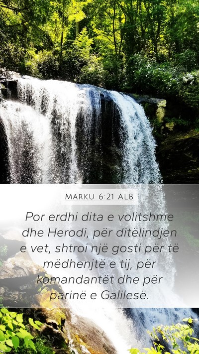 Marku 6:21 ALB Bible Verse Image