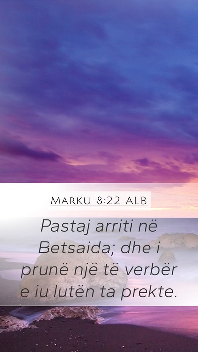 Marku 8:22 ALB Bible Verse Image