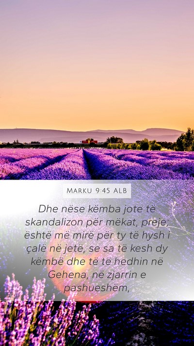 Marku 9:45 ALB Bible Verse Image
