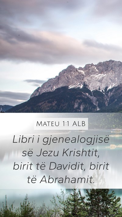 Mateu 1:1 ALB Bible Verse Image