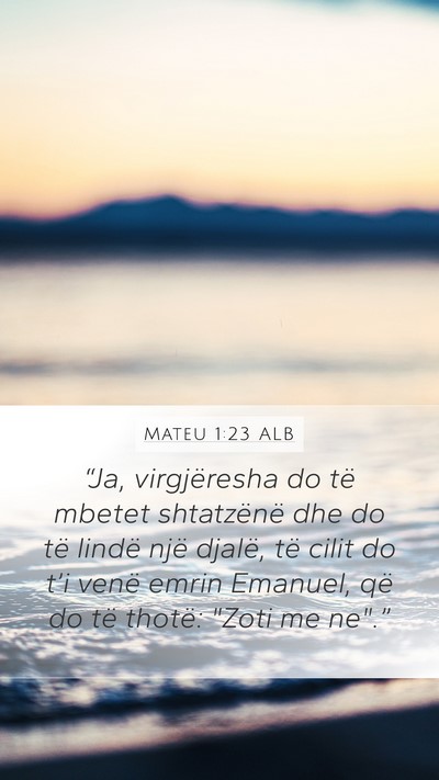 Mateu 1:23 ALB Bible Verse Image