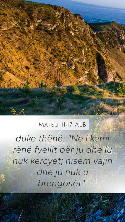 Mateu 11:17 ALB Mobile Phone Wallpaper - duke thënë: 