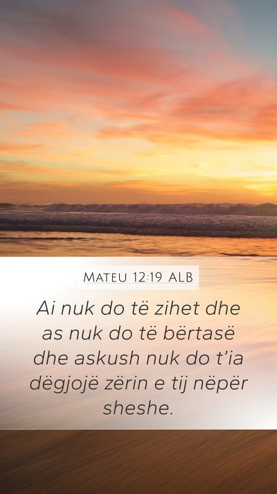 Mateu 12:19 ALB Bible Verse Image