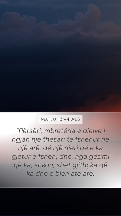 Mateu 13:44 ALB Bible Verse Image