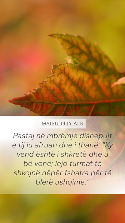 Mateu 14:15 ALB Bible Verse Image