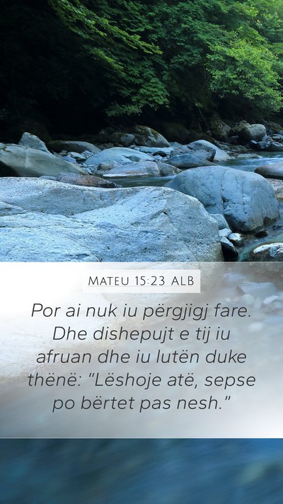 Mateu 15:23 ALB Bible Verse Image