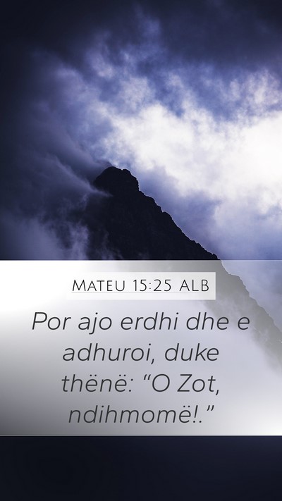 Mateu 15:25 ALB Bible Verse Image