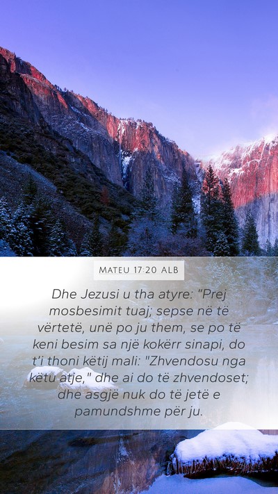 Mateu 17:20 ALB Bible Verse Image