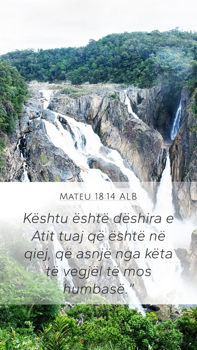 Mateu 18:14 ALB Bible Verse Image
