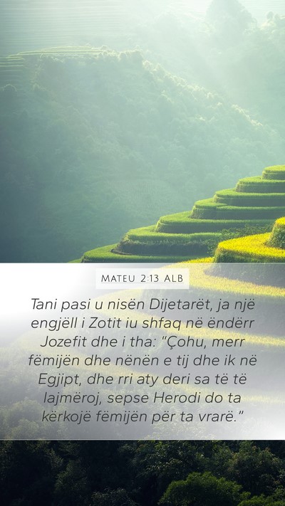 Mateu 2:13 ALB Bible Verse Image