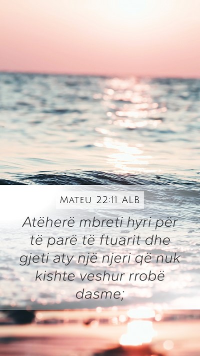 Mateu 22:11 ALB Bible Verse Image