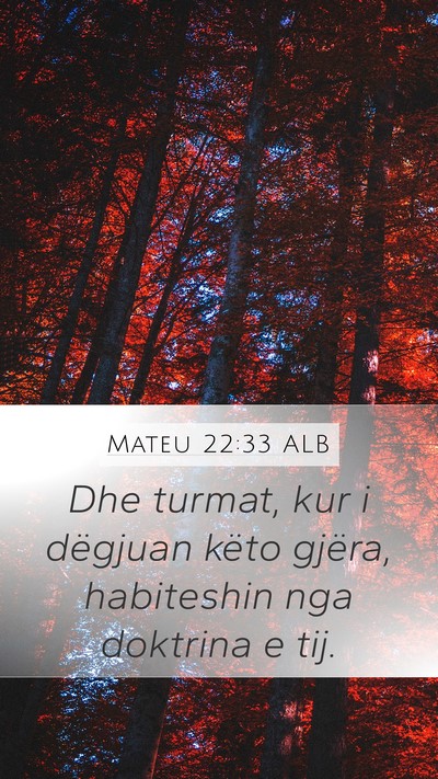Mateu 22:33 ALB Bible Verse Image