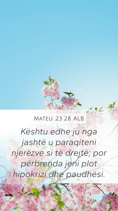 Mateu 23:28 ALB Bible Verse Image