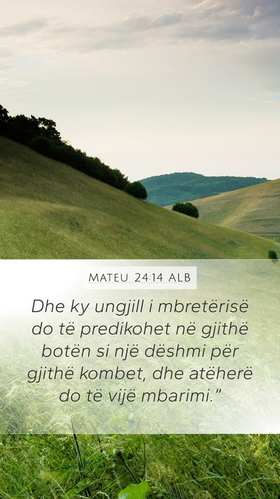 Mateu 24:14 ALB Bible Verse Image