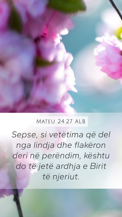 Mateu 24:27 ALB Bible Verse Image