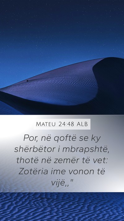 Mateu 24:48 ALB Bible Verse Image
