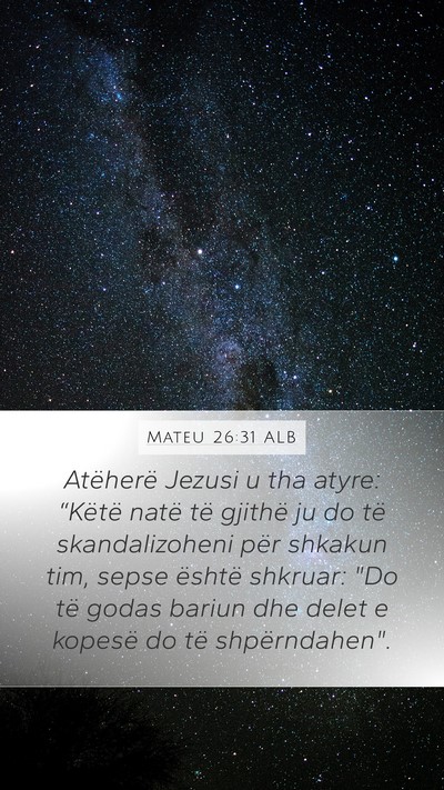 Mateu 26:31 ALB Bible Verse Image