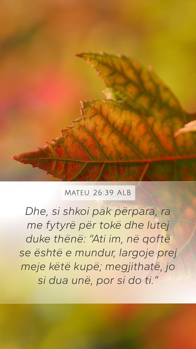 Mateu 26:39 ALB Bible Verse Image