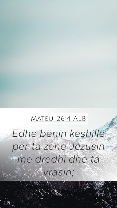 Mateu 26:4 ALB Bible Verse Image