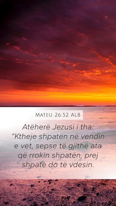 Mateu 26:52 ALB Bible Verse Image