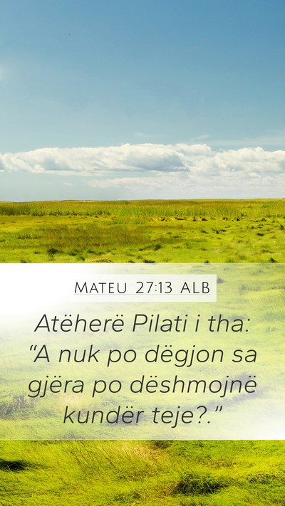 Mateu 27:13 ALB Bible Verse Image