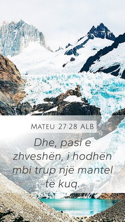 Mateu 27:28 ALB Bible Verse Image