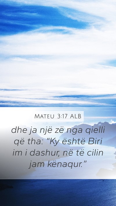 Mateu 3:17 ALB Bible Verse Image