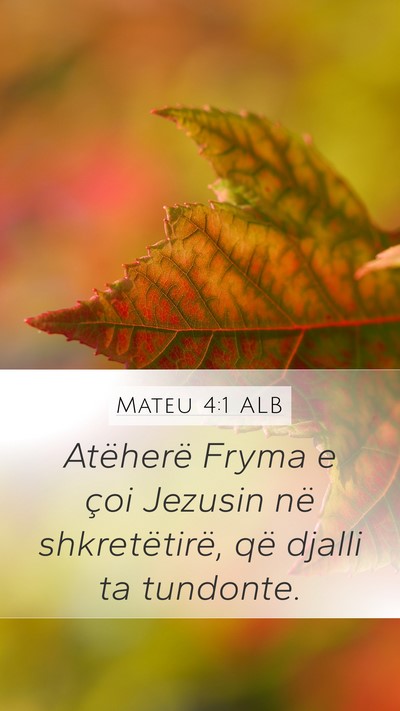 Mateu 4:1 ALB Bible Verse Image