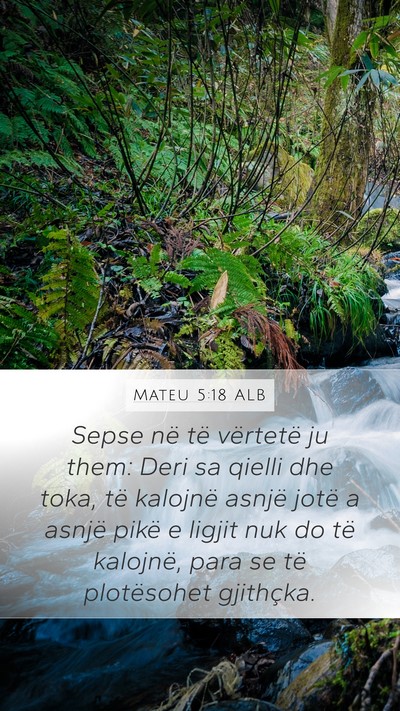 Mateu 5:18 ALB Bible Verse Image