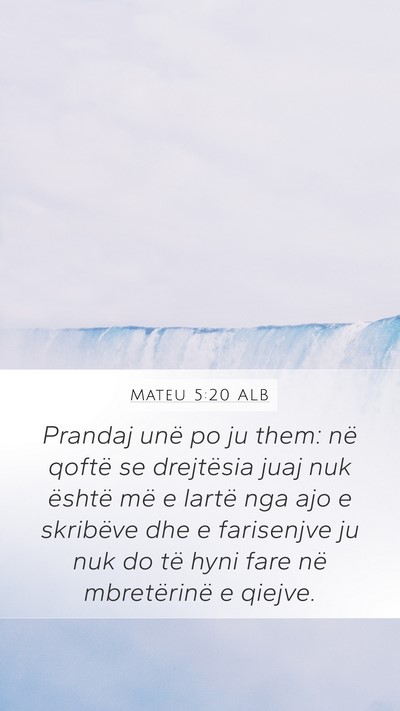 Mateu 5:20 ALB Bible Verse Image
