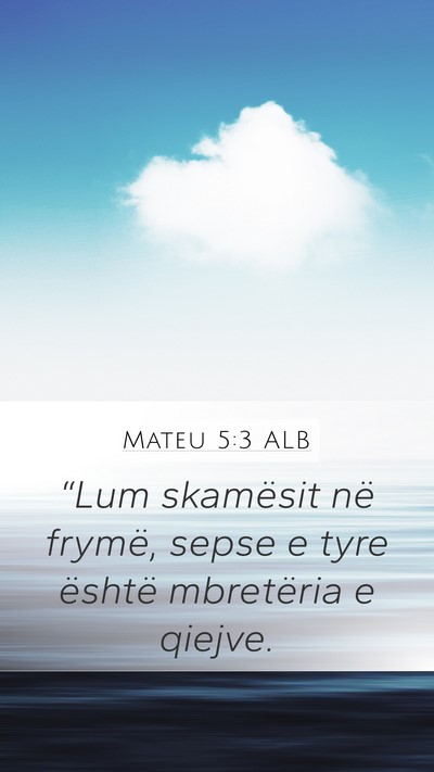 Mateu 5:3 ALB Bible Verse Image