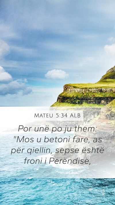 Mateu 5:34 ALB Bible Verse Image