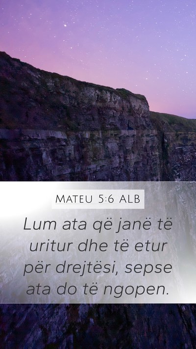 Mateu 5:6 ALB Bible Verse Image