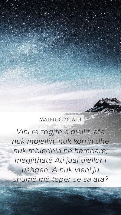 Mateu 6:26 ALB Bible Verse Image