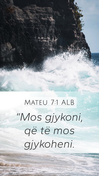 Mateu 7:1 ALB Bible Verse Image