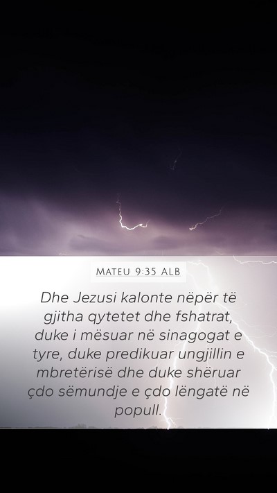 Mateu 9:35 ALB Bible Verse Image