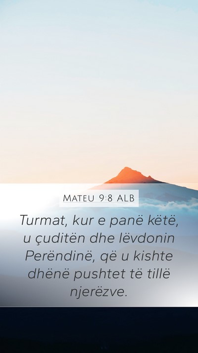 Mateu 9:8 ALB Bible Verse Image
