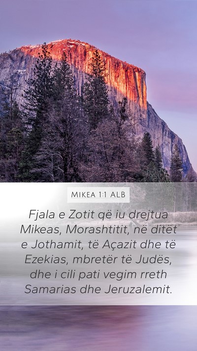 Mikea 1:1 ALB Bible Verse Image