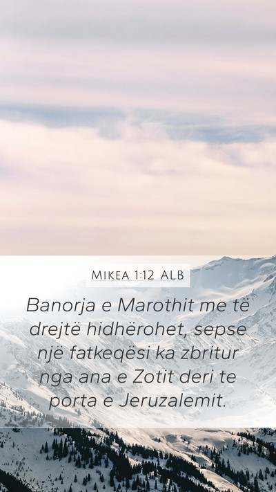 Mikea 1:12 ALB Bible Verse Image