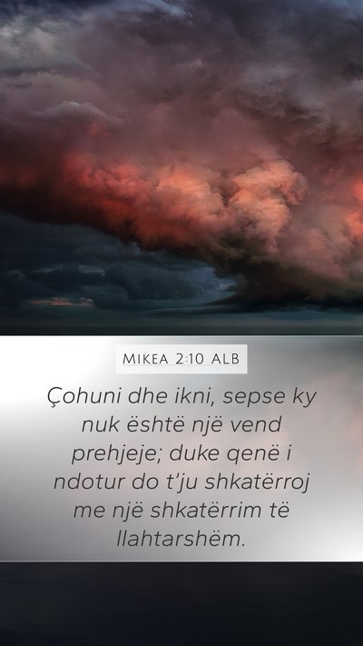 Mikea 2:10 ALB Bible Verse Image