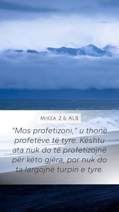 Mikea 2:6 ALB Bible Verse Image