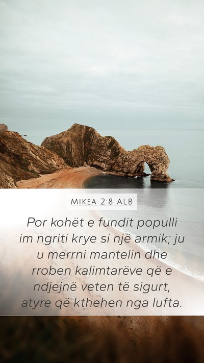 Mikea 2:8 ALB Bible Verse Image