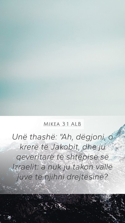 Mikea 3:1 ALB Bible Verse Image